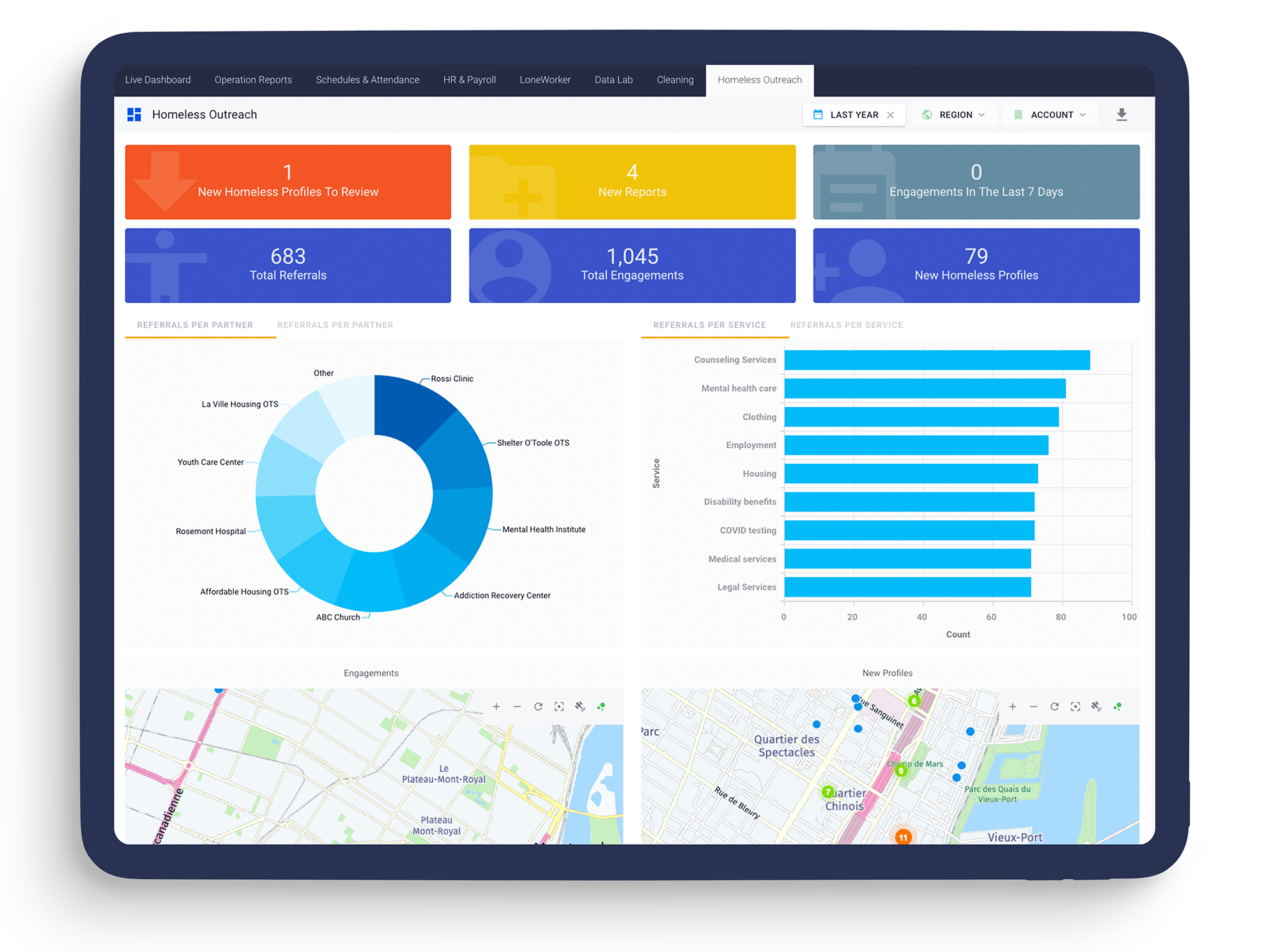 Homeless Outreach Dashboard