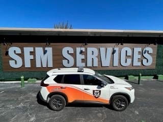 SFM Security signage and vehicle