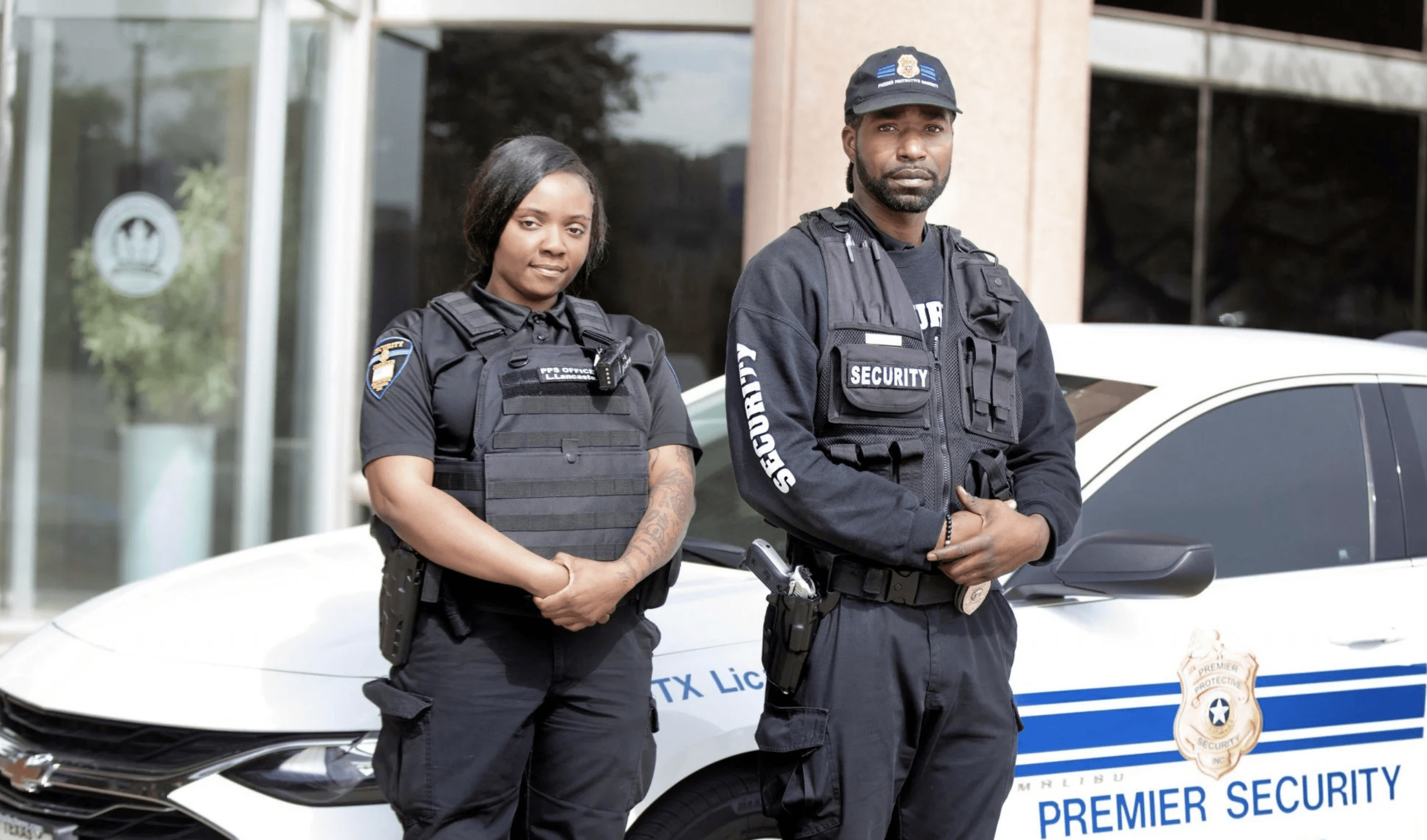 two security officers from Premier Protective Security