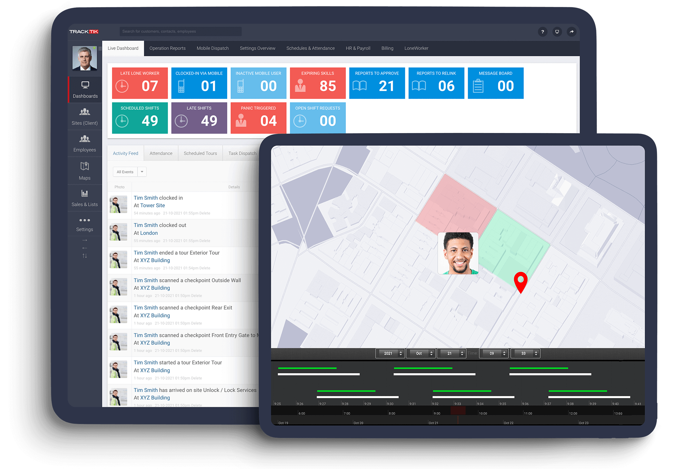 Dashboard Gps Ensure Your Bid Teams Safety From Threats Of Violence Tracktik