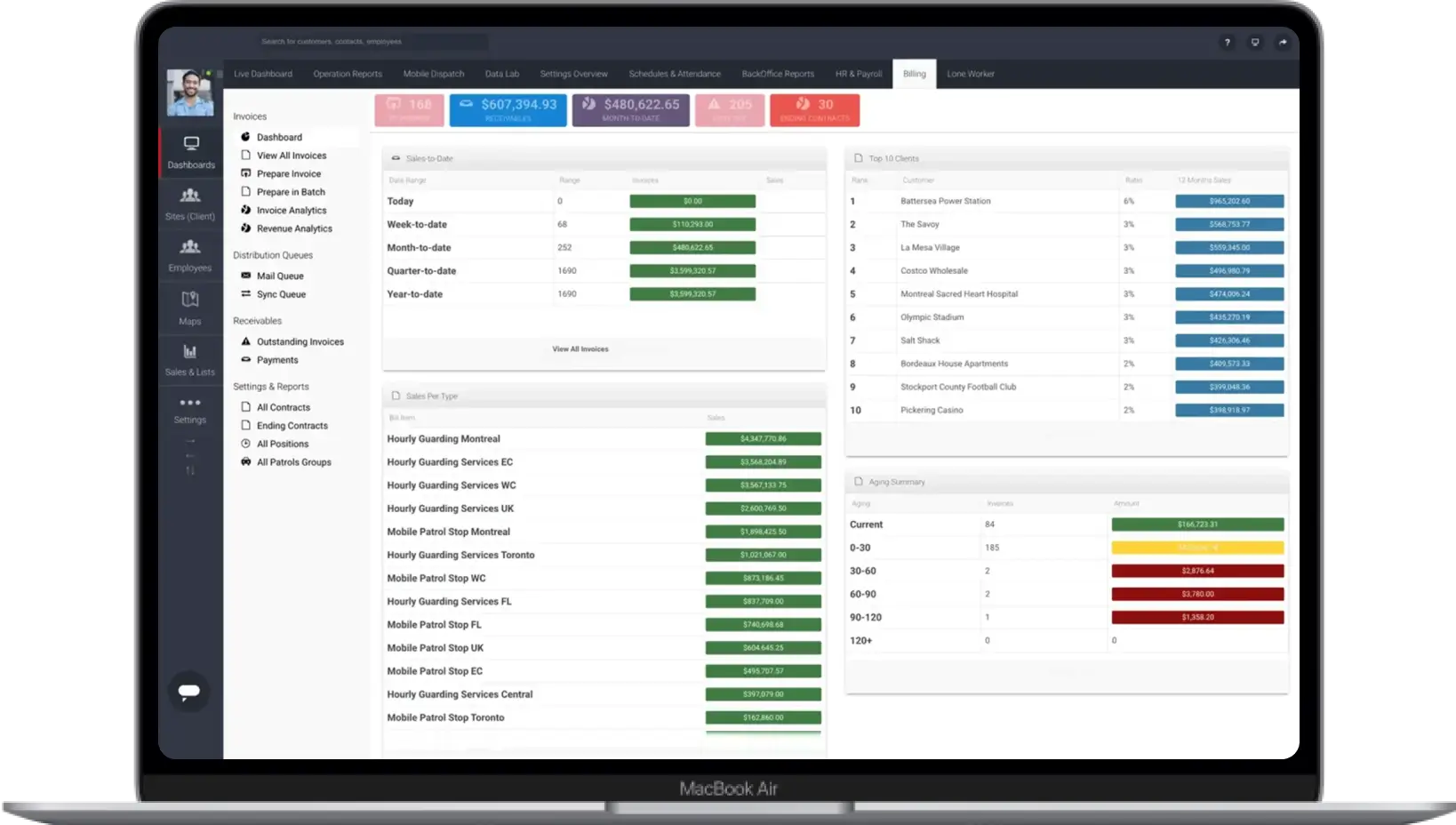 Back Office Operating System Suite 1 Système d’exploitation Back-Office Tracktik 1